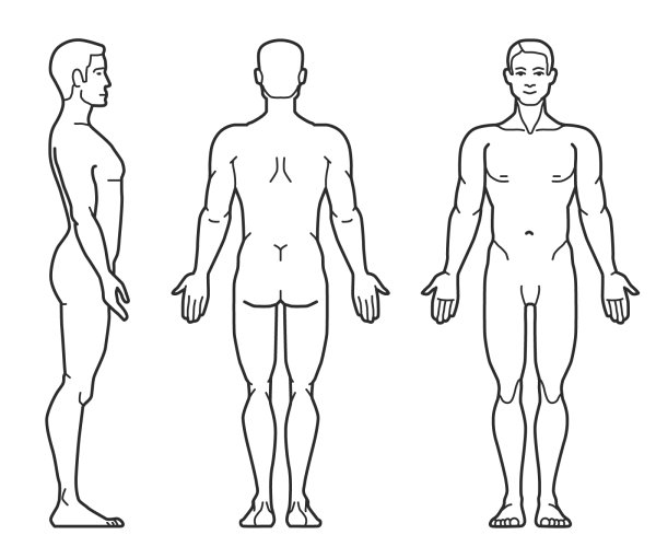 Мужской силуэт для рисования