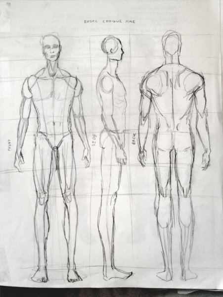 Мужская фигура для эскизов