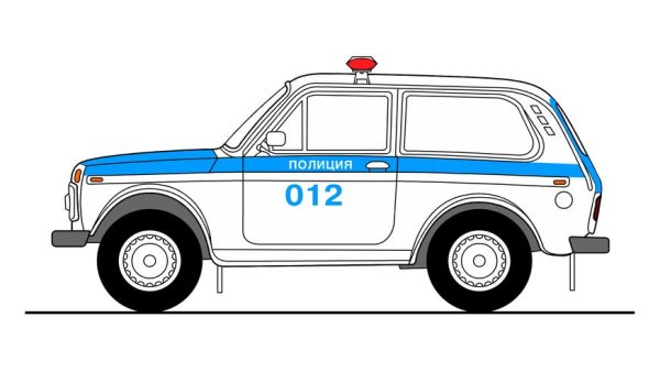 Изображение полицейской машины для детей