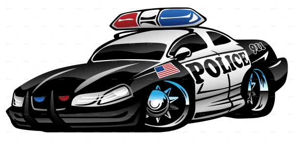 Полицейская машина мультяшная