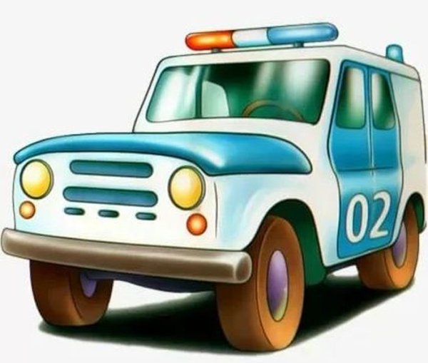 Полицейская машина мультяшная