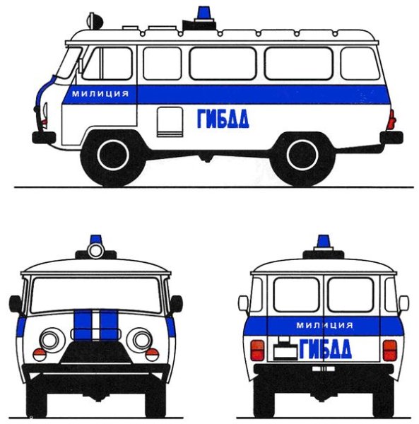 УАЗ Буханка ДПС спереди