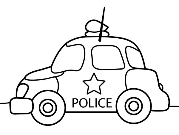 Раскраска машина полиция