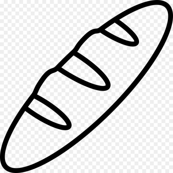 Батон хлеба раскраска