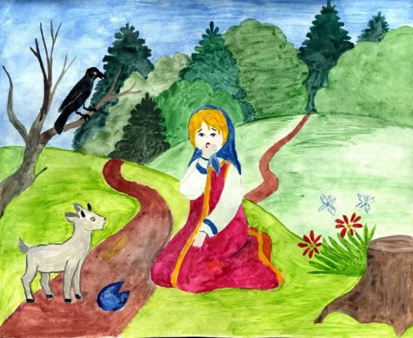 Детские рисунки по сказкам