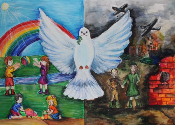 Дети против войны рисунки