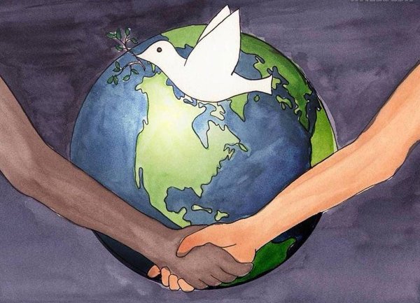Плакат земля в руках человека
