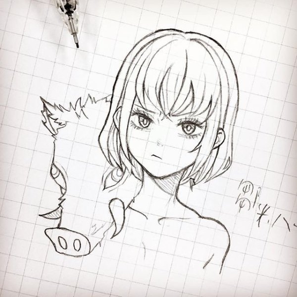 Иноске рисунок для срисовки