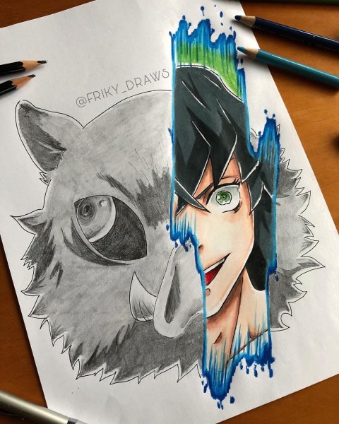 Иноске карандашом