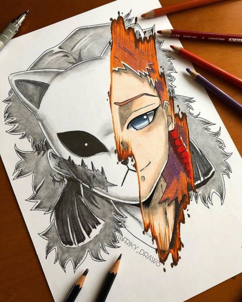 Аниме клинок рассекающий демонов маски