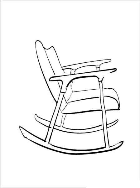 Кресло качалка раскраска
