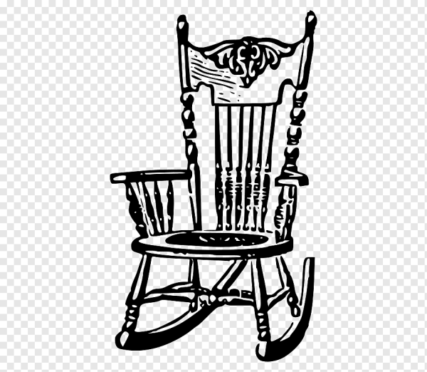 Кресло качалка черно белая