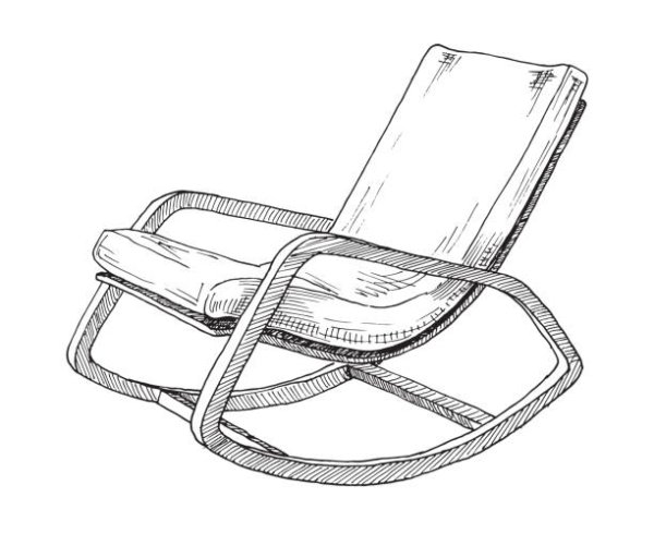 Кресло качалка раскраска для детей