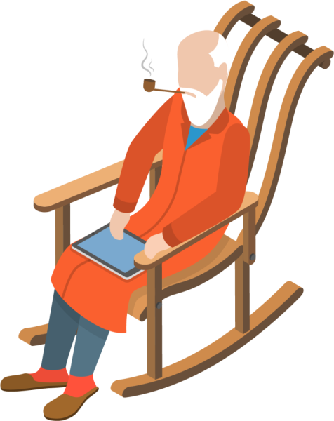 Кресло качалка вектор