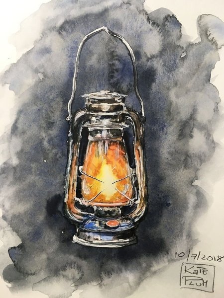Керосиновая лампа набросок