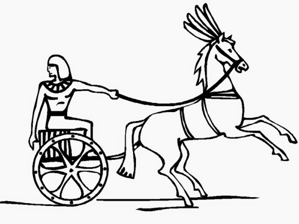 Боевая колесница в древнем Египте рисунок