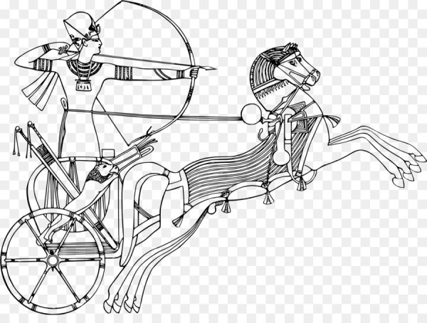 Боевая колесница фараона в древнем Египте