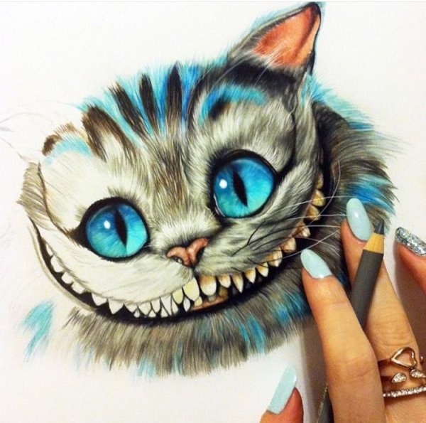 Чешир акварель