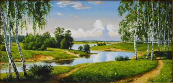 Природа березы панорама