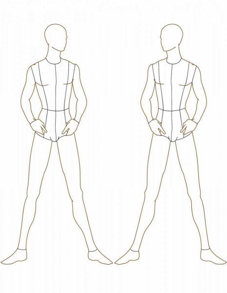 Фигура человека для рисования одежды