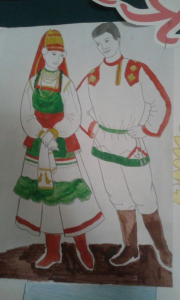 Мордовский народный костюм рубаха Панар