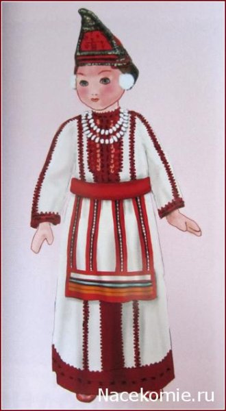 Национальный костюм мордвы нарисовать