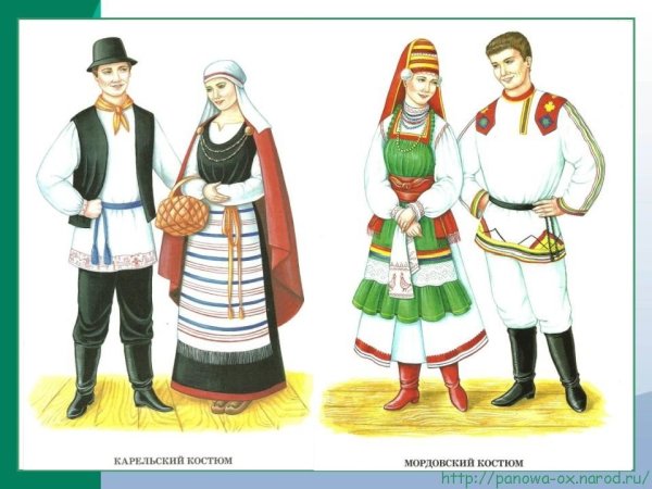 Мордовский костюм рисунок для детей