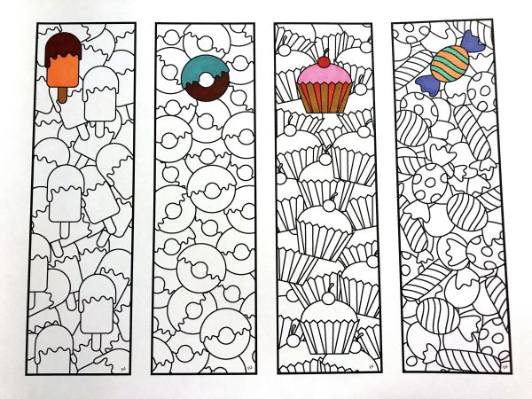 Закладки для раскрашивания