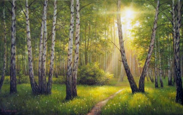 Живопись летние пейзажи природы-Алексей Сычев