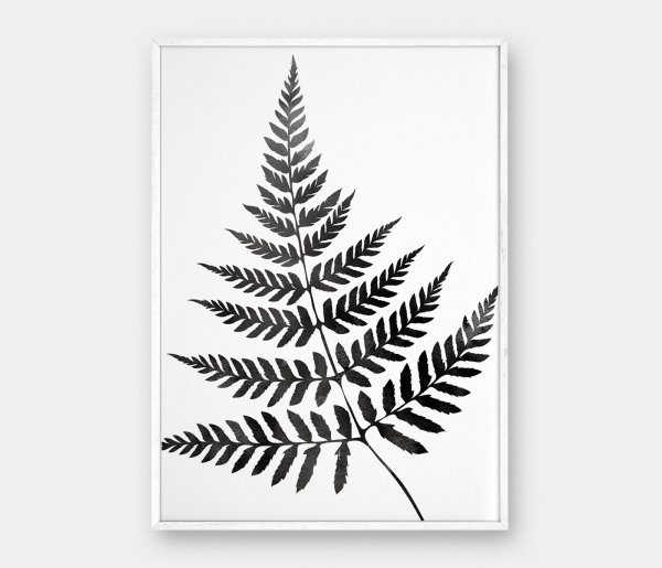 Лист папоротника эскиз тату