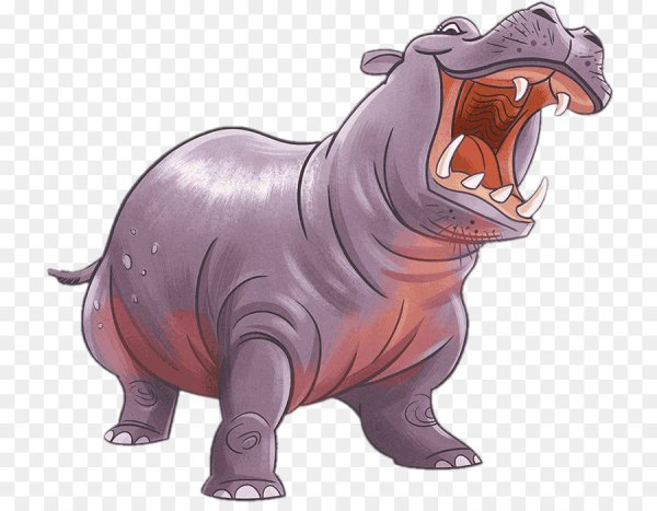 Бегемот рисунок