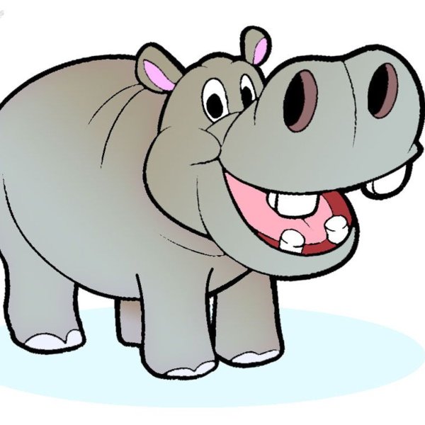 Бегемот мультяшная