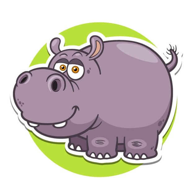 Бегемот рисунок