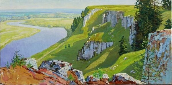 Карта Пермского края с флагом