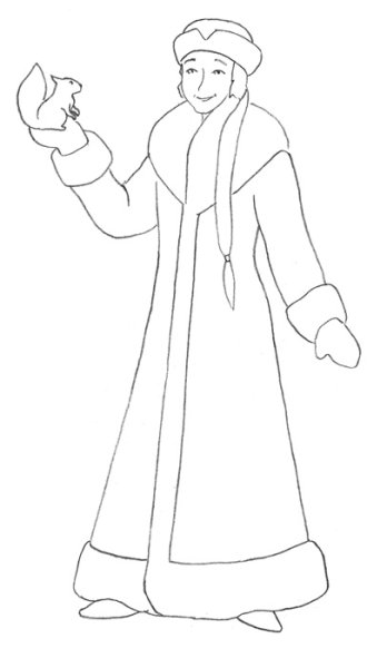 Снегурочка детские рисунки