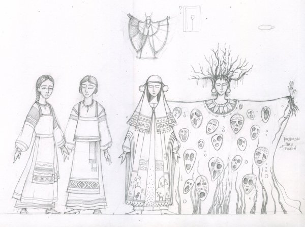 Рисунок Снегурочки карандашом