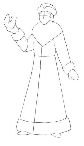 Рисунок на тему Снегурочка