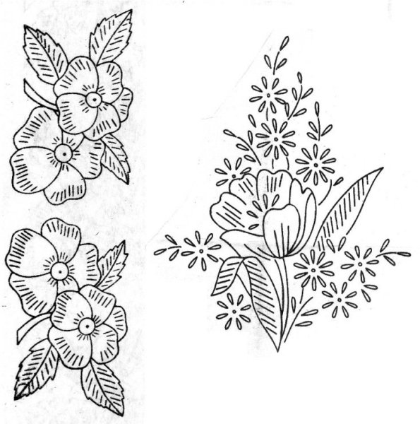 Вышивка гладью схемы