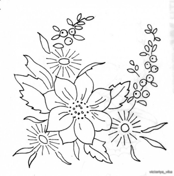 Узоры для вышивки гладью