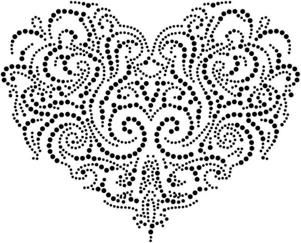 Орнамент для точечной росписи контурами