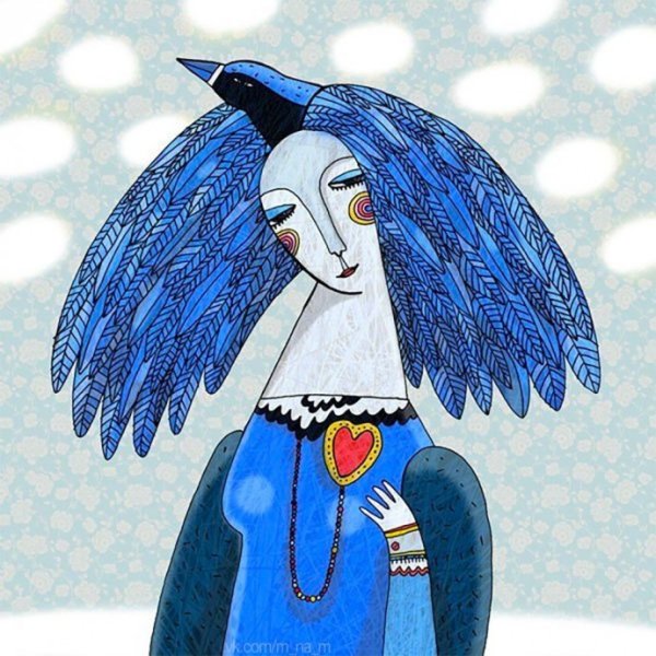 Синяя птица иллюстрации