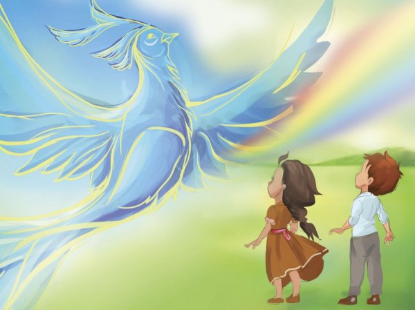 Синяя птица иллюстрации