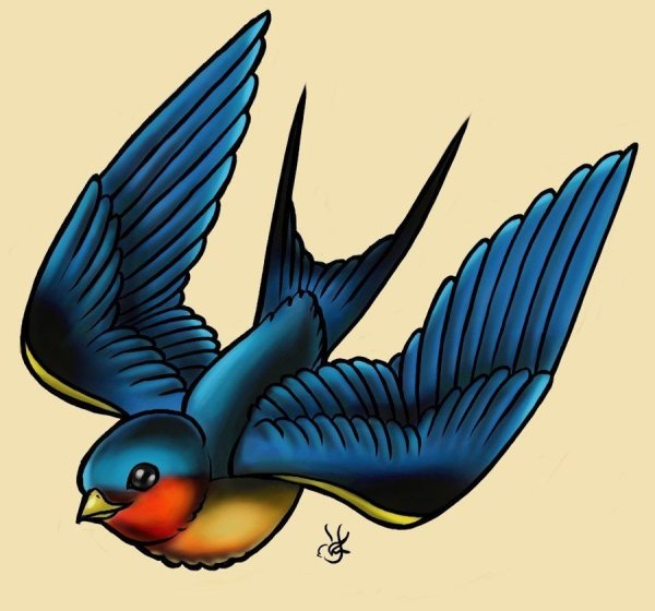 Ласточка мультяшная