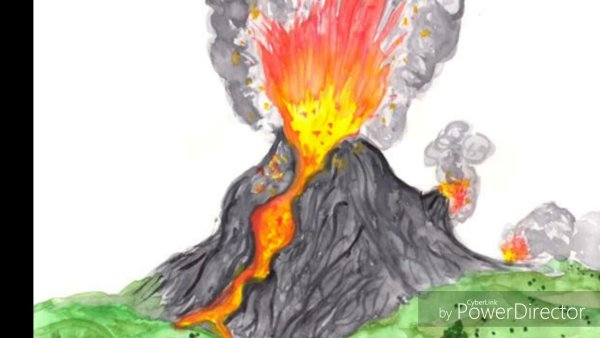 Вулкан раскраска