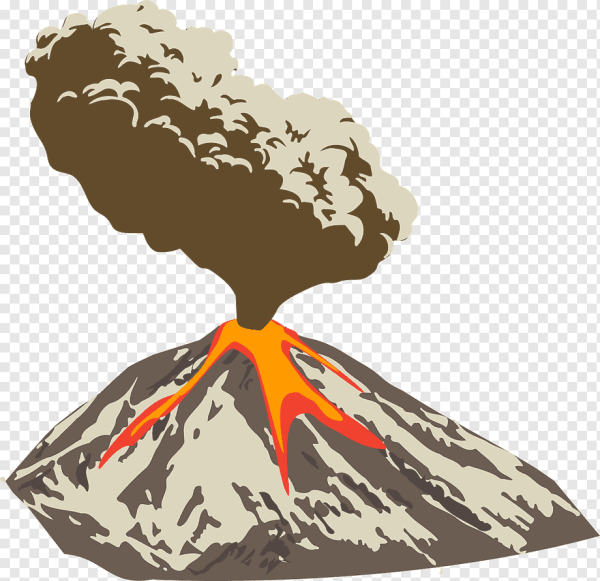 Вулкан рисунок