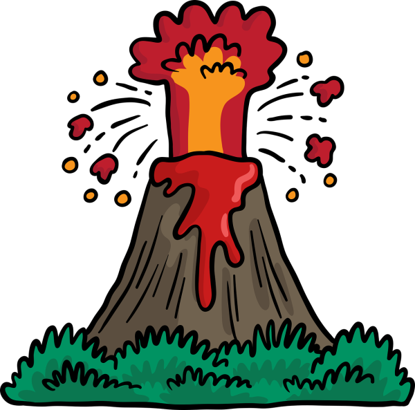 Извержение вулкана для детей