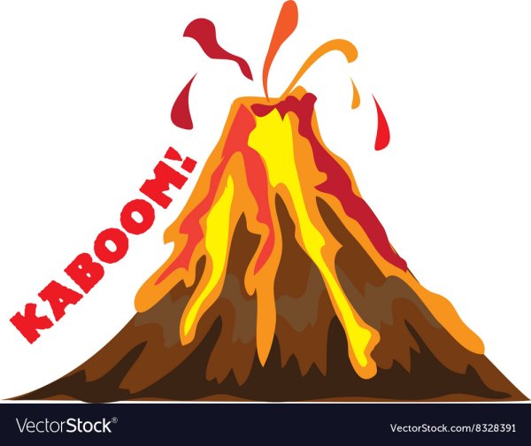Вулкан мультяшный