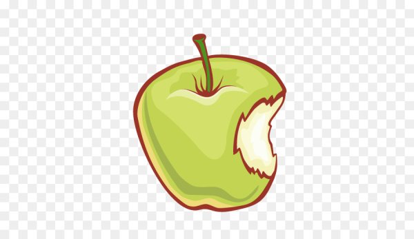 Нарисовать откусанное яблоко