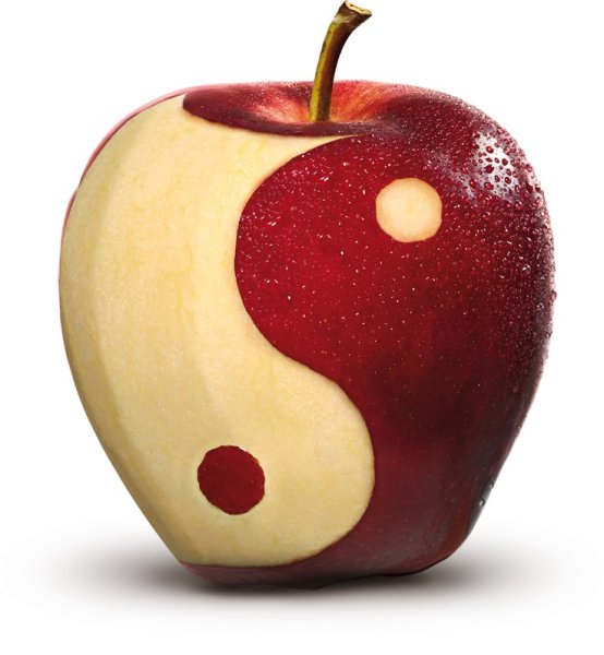 Надкусанное яблоко