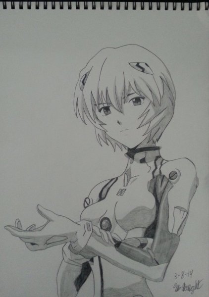 Аянами Рей для срисовки